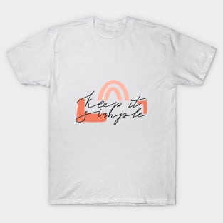 Abstract geometric shapes and lettering. Typography slogan "Keep it simple". Design print. T-Shirt